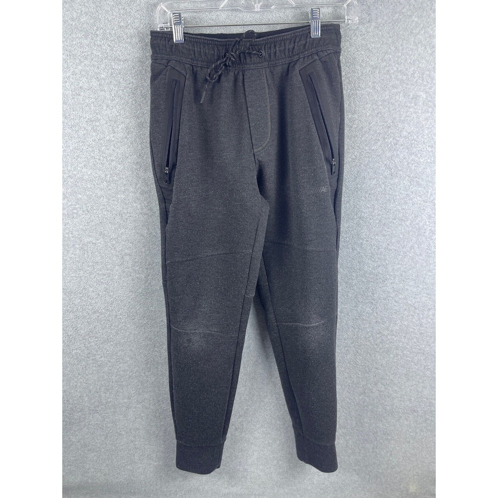 American Eagle Sweat Pants Men's XS Gray Dark Wash Zippable Pocket Casual DEFECT